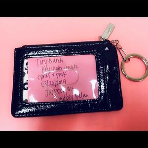 Hobo "KAI" Black Patent Credit Card Holder